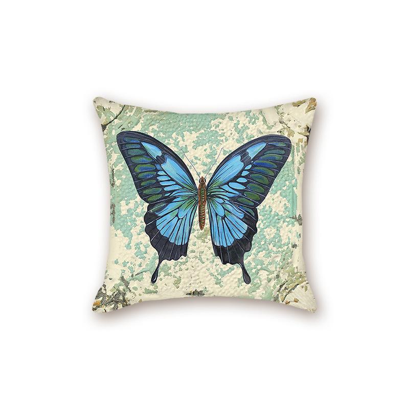 New Retro Stamp Series Decorative Sofa Cushion Pillow Cover Bedside Bedroom Backrest Pillow