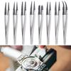 Full Hand Tool Parts Conductive Stainless Steel Replaceable Tips Carbon Fiber ESD Tweezers