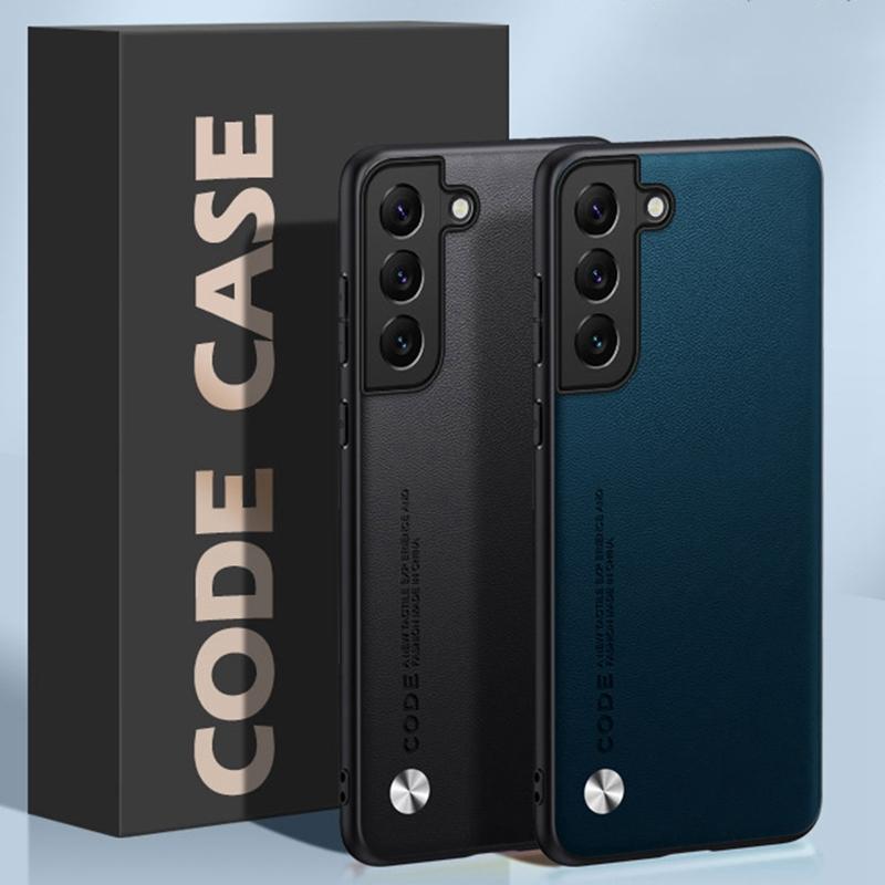 Luxury PU Leather Case For Samsung Galaxy S22 Plus Back Cover Silicone Shockproof Protection Phone Case For Samsung S22 Ultra 5G