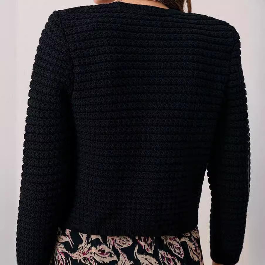 New French Niche Retro Top Casual Single-breasted Knitted Top Jacket Women's Casual Loose Thickened Cardigan