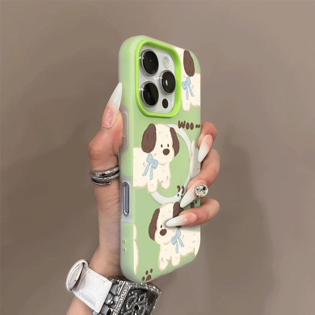 Magnetic Jelly Two-in-one Mobile Phone Case for Iphone17 Cartoon Cute Mobile Phone Case Magnetic Mobile Phone Protective Cover