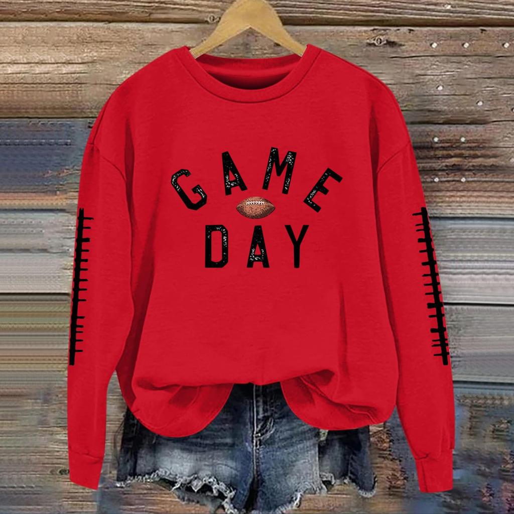 Women's Fashionable And Casual Long Sleeved Printed Round Neck Sportswear Pullover Sweatshirt Top