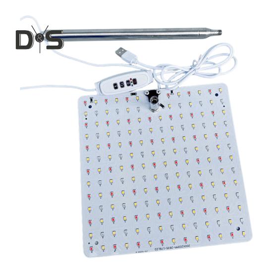 

Телескопический светильник для выращивания растений с автоматическим таймером включения/выключения, регулируемая по высоте светодиодная лампа полного спектра, лампа для выращивания растений с 3 уровнями яркости для комнатных растений Short