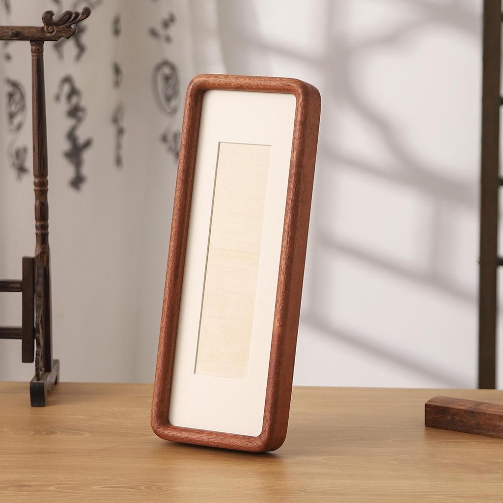 Modern Solid Wood Photo Frame with Double Rounded Corners - Decorative Gift for Entryway or Hallway