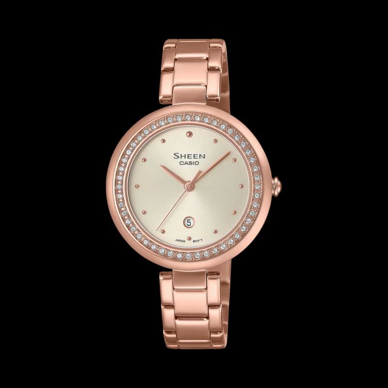 Casio Women's SHEEN 32mm Gray Watch SHE-4556PG-7A SHE-4556PG-7A