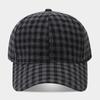 British style small plaid baseball cap autumn and winter retro small plaid woolen cap men's and women's casual sun hat