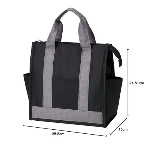 Torne Insulated Lunch Bag, Square, 4.6L, ??Black, 25.5 X 24.5 X 13cm, P-3585