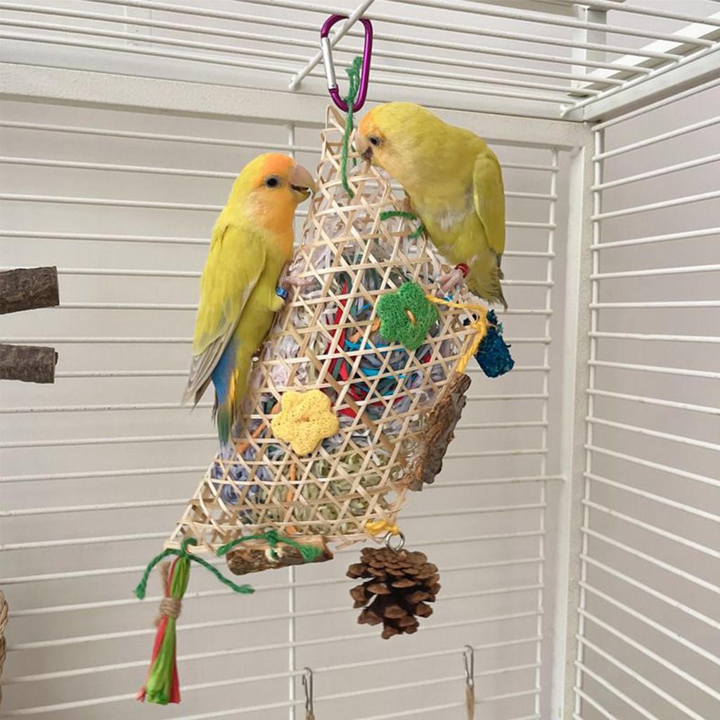 Bird Shredding Toys Parrot Shredder Play Center Mental Stimulation Chewing Toys For Foraging Training Boredom Release Breeding
