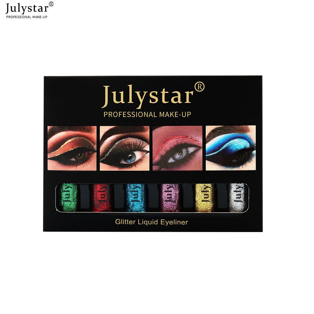 JULYSTAR Color Pearlescent Liquid Eyeliner Does Not Smudge Liquid Eyeliner Set Eyeliner Liquid Pen Waterproof