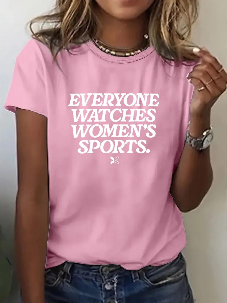 T-shirt Unisex Tutti Guardano lo Sport T-shirt Estiva a Maniche Corte Stampata Girocollo T-shirt Casual Moda Abbigliamento Unisex