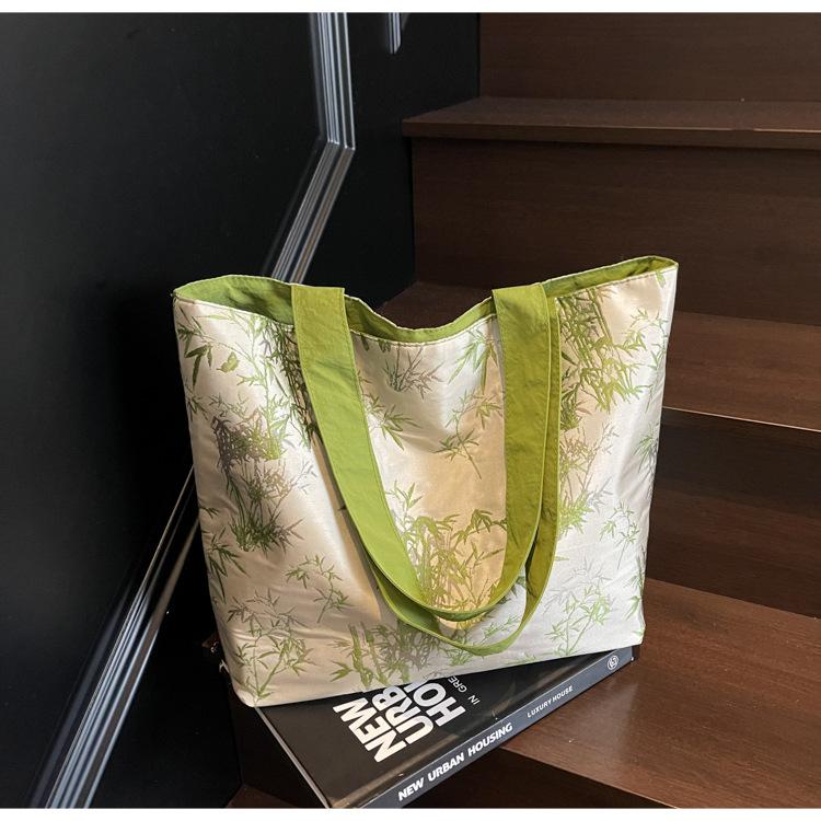 

Холщовая сумка большой вместимости женская сумка-тоут новая универсальная сумка через плечо повседневная сумочка зелёный