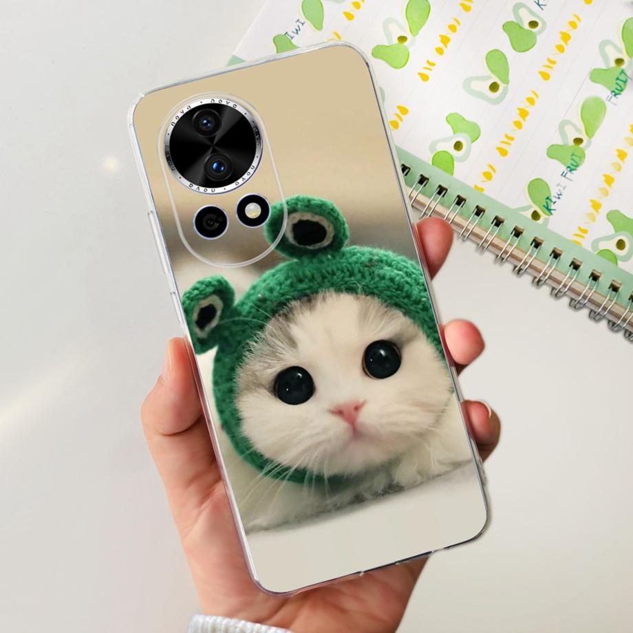 For Huawei Nova 12 Pro Nova12 Lite Nova 11i Case Transparent Soft Slim TPU Silicone Cover Bumper Nova12 Nova11i Astronaut Flower