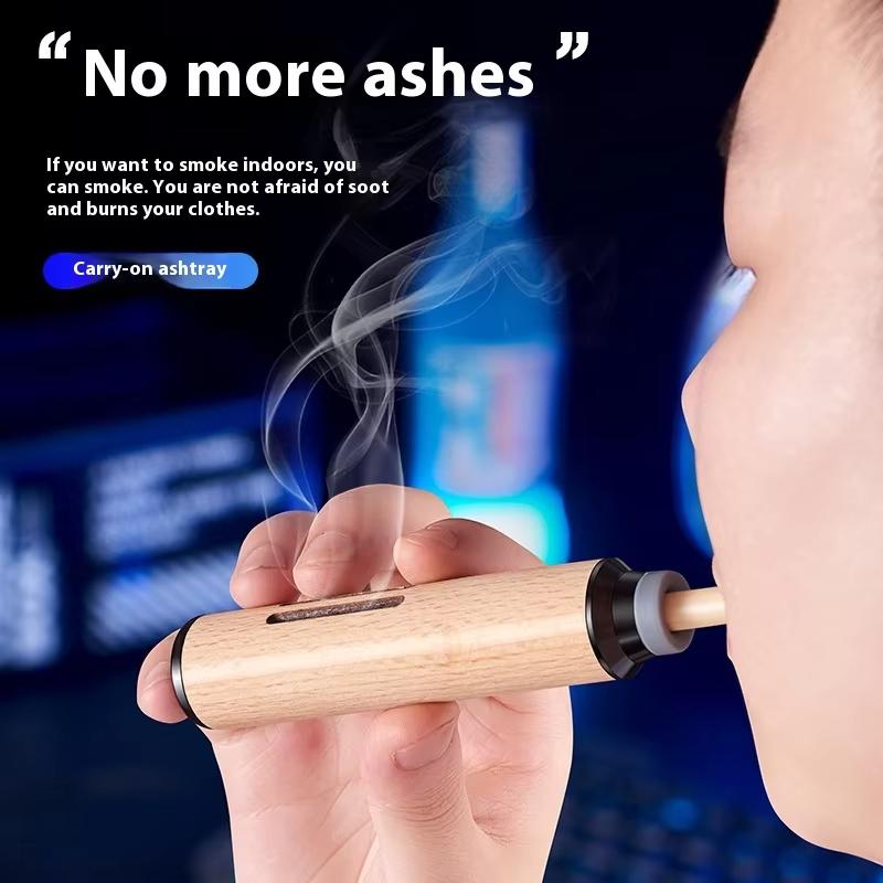 Mini Portable Ashtray Pocket Smokeless Anti-Ash Dust-Free Cigarette Cover Household Car Ashtray Indoor Cigar Smoking Accessories