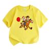 Cartoon Cowboy Adventure Print Kids Boys Girls 100% Cotton Crew Neck Short Sleeve T Shirt Cute Ride Horse Funny Casual Soft Breathable Summer Tee Top