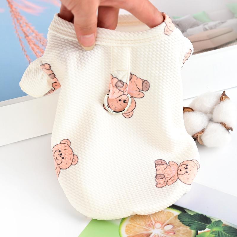 

Одежда для домашних кошек и собак, маленький жилет для щенка с кольцом для поводка, весенне-осенний, летний, тонкий M