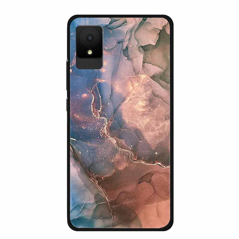Für TCL 505 Handyhüllen Rückabdeckung Für TCL 502 Schwarzer Rand Silikon TPU Funda für TCL505 Marmor Weiche Hülle Bunte Hülle Bumper
