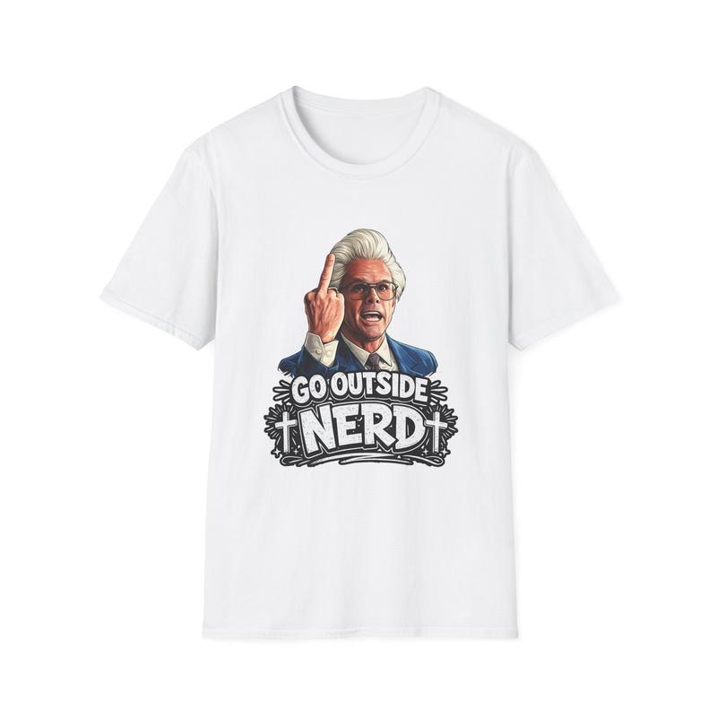 Go Outside Nerd Baby Billy Unisex T-Shirt| Funny Retro Character Graphic S
