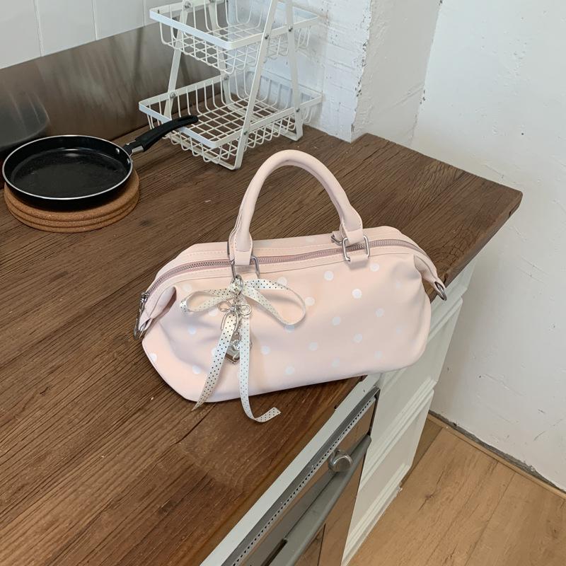 New Pillow-shaped Polka Dot Handbag Korean Cute Fashion Versatile Handbag Lightweight Crossbody Bag Women's Casual Commuter Bag