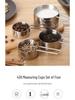 Stainless Steel Measuring Cups & Spoons Set - 4-Piece for Baking & Coffee Beans.