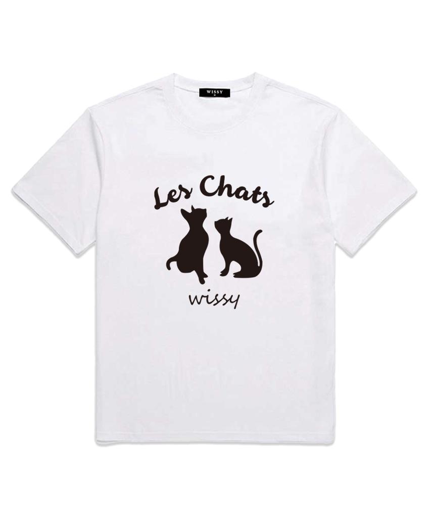 Wissi Les Chats Short Sleeve T-Shirt (Ws001) White