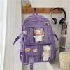 Popular  Purple Color Girls High School Student Backpack Bags