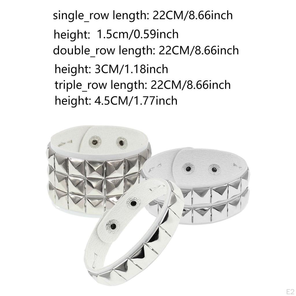 3 ks náramků PU Módní obalovací náramek pro dospělé Cosplay Party