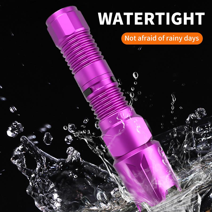 395nm UV LED Portable Flashlight Black Light Wavelength Violet Flashlight Pet Urine Scorpion Hygiene Detector Use 18650 Battery
