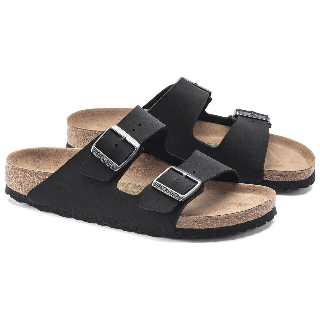 Birkenstock Arizona Fabric Casual Comfortable Double Buckle Fashion Sandals Unisex Sandals Black 1019115