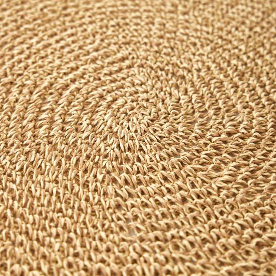 Heat Resistant Placemat with Tassel Edge Non-Slip Table Mat for Cups Plates Round Decorative Kitchen Dining Accessories