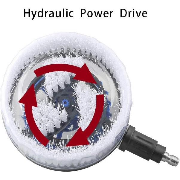 Soopre Deluxe Car Wash Rotary Brush Kit, 1/4 Inch Quick Connect High Pressure Washer Dip Wash Brush For Surface Cleaning Car/Glass/Wood Floor/Window
