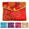 2Pcs Elegant Embroidered Jewelry Pouch Beautiful Bright-colored Fabric Jewelry Organizer for Women