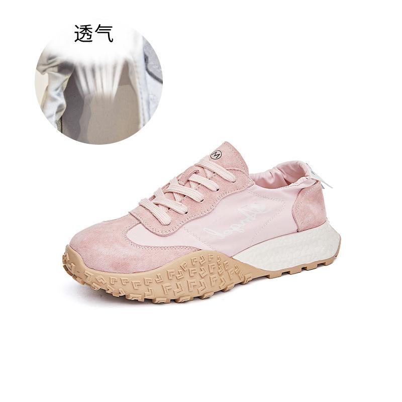 

Leather Forrest Gump shoes women s 2025 summer new casual sports shoes women s fashion versatile height-increasing shoes breathable women s shoes tren 35 розовый
