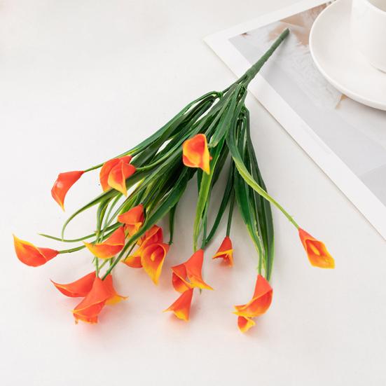 Künstliche Calla-Lilien, Strauß, realistische Kunstblumen, UV-beständig, Kunst-Calla-Lilien für Blumenarrangements in Vasen im Innenbereich, Dekoration für den Außenbereich, 10 Stück