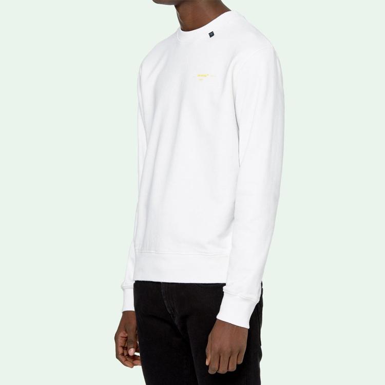 Off-White Acrylic Arrows Sweatshirt White Men Tops OMBA025F19E300100160