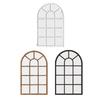 Arched Window Wall Mirror Decorative Mirror Windowpane Arch Mirror for Bedroom Farmhouse Entryway Bathroom Home Decoration