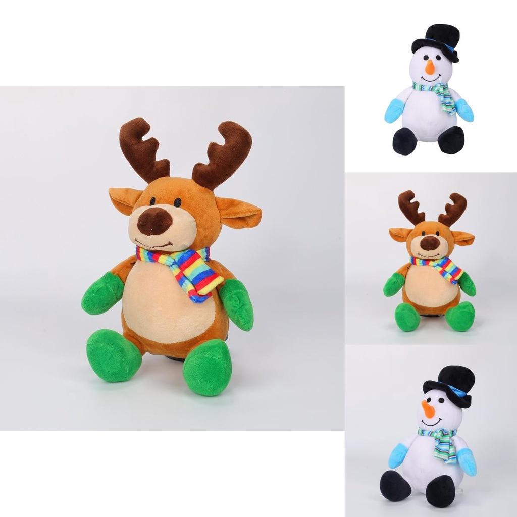 Christmas Santa Claus Plush Toy Cute Reindeer Stuffed Animal Holiday Gift 21cm