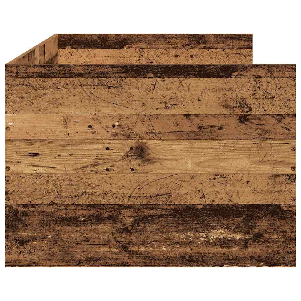 Daybed with Headboard Reclaimed Wood Look 90 X 200 Cm Wood Based Panel
