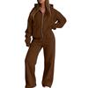 Women's Casual Sweatshirt Jacket Set Comfortable Loungewear for Fall Winter