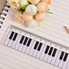 15cm Office School Supplies Piano Rule Black White Musical Notes Straight Rulers Measuring Ruler