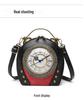 Retro PU Shoulder & Crossbody Handbag with AA Battery-Powered Walking Clock (Women's Bag D002#)