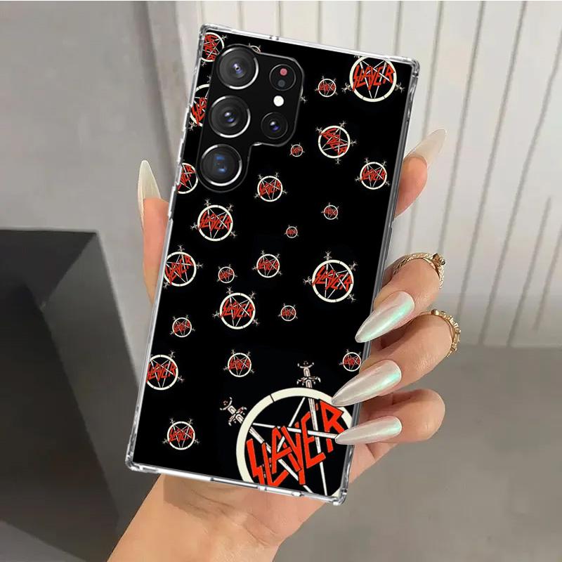 Slayer Heavy Metal Rock Band Phone Case for Samsung Galaxy S26 S24 S23 Ultra S25 Edge S22 S21 Plus S20 FE + Soft Print Shell Fun