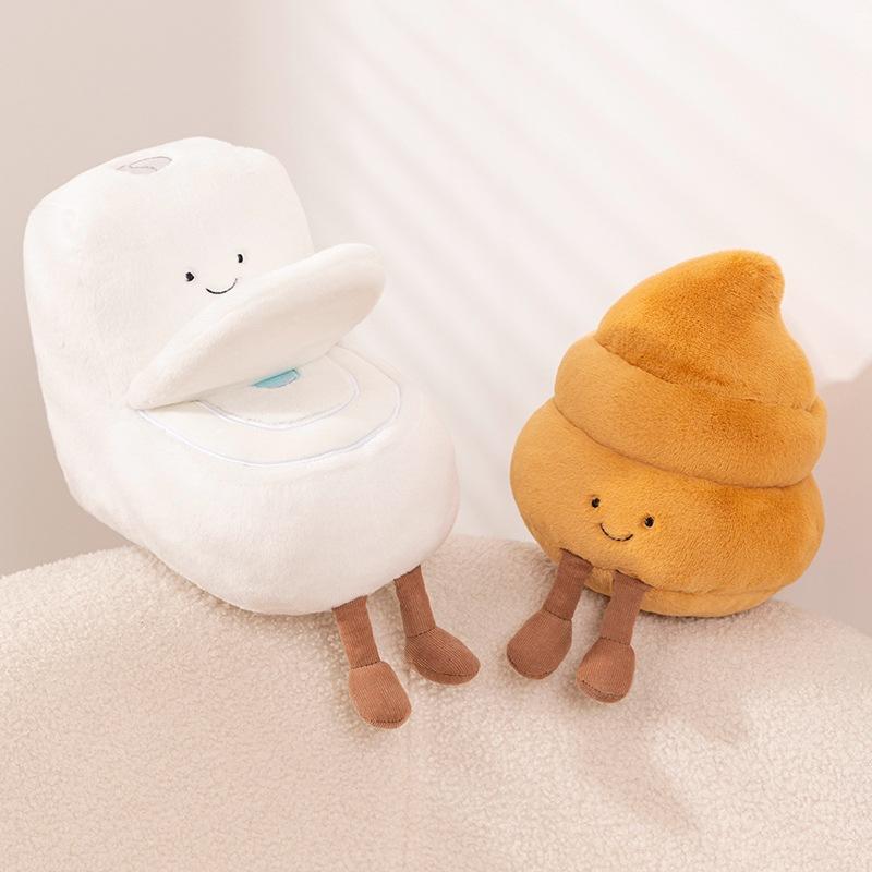 New Toilet Trick Doll Funny Plush Toy Doll Toilet Toilet Paper Ornaments