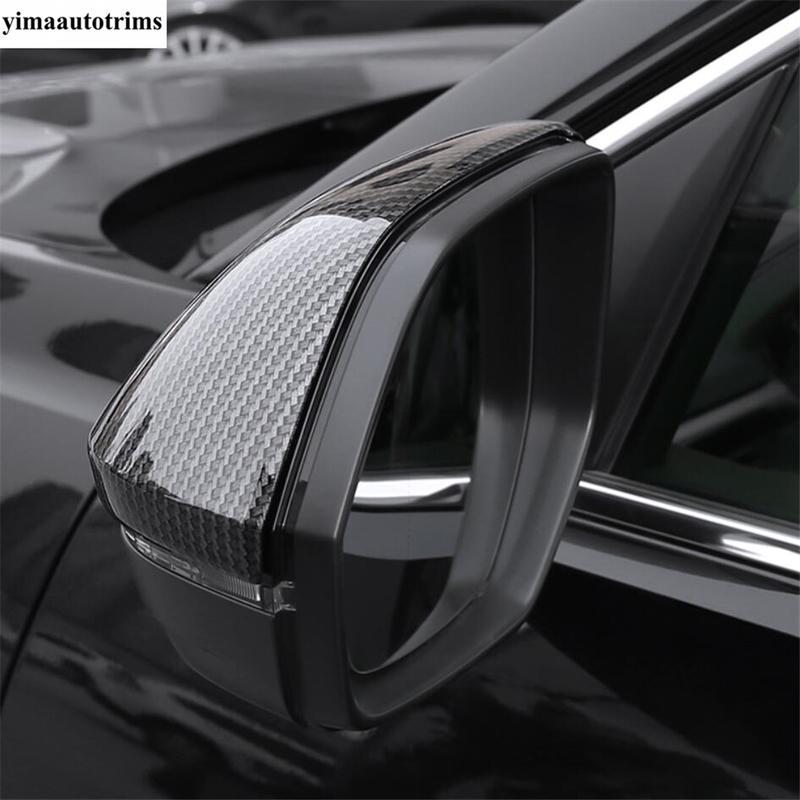 Rearview Mirror Cap Door Handle Cover Trim ABS Chrome / Carbon Fiber Accessories For VW Volkswagen Atlas / Teramont 2017 -