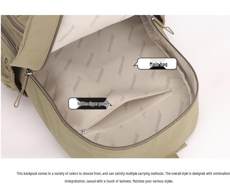 Women's Large Capacity Lightweight Waterproof Nylon Puffer Backpack