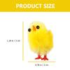6Pcs Easter Decor Miniature Chicks Realistics Chick Figurine Baby Chick Plastic Yellow Chicks Easter Table Ornaments Decoration