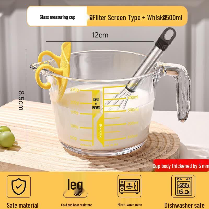 ZISIZ Heat-Resistant Glass Measuring Cup