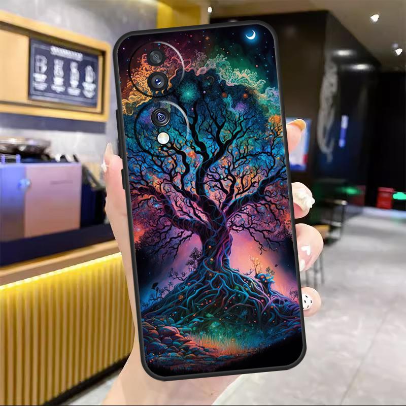 Tree of Life Space Galaxy Stars For Honor Magic 8 7 6 5 Lite Case For Honor 200 400 Pro 50 70 90 X8c X8b X9a X9b X9c Win RT