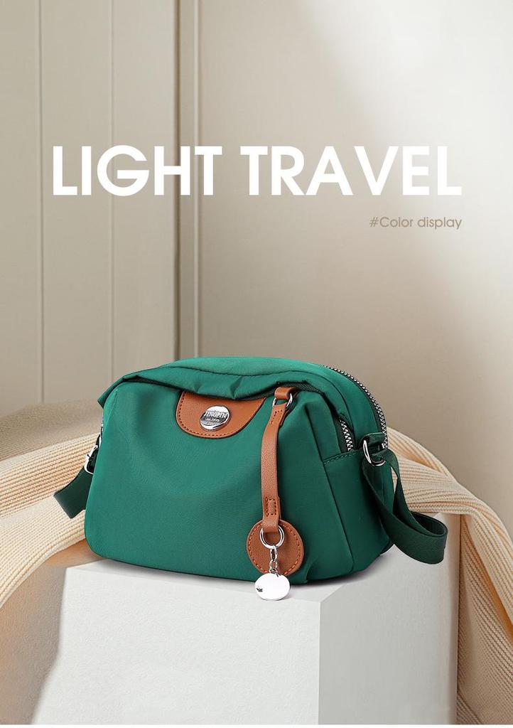 Women's Multi-Layer Crossbody & Backpack: Colorful, Casual, Water-Repellent Oxford Cloth, Korean Style, Large Capacity.