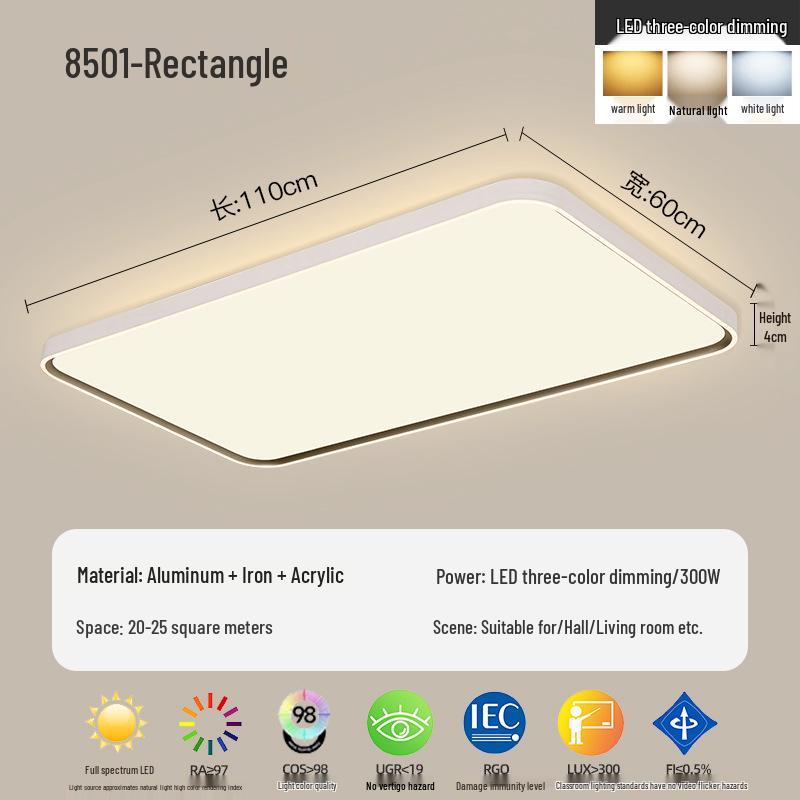 Ultra-Thin Modern Minimalist Ceiling Light for Children’s Room, Bedroom, or Balcony - Full Light with Eye Protection
