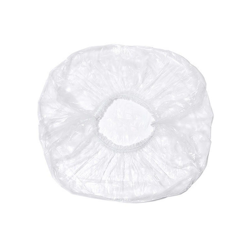 

100Pcs Extra Thick Clear Disposable Shower Caps Waterproof Plastic Hair Caps For Home Hair Dye Oil Treatment Spa Use
